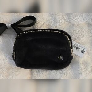 lululemon athletica Black Faux Fur Crossbody Bag